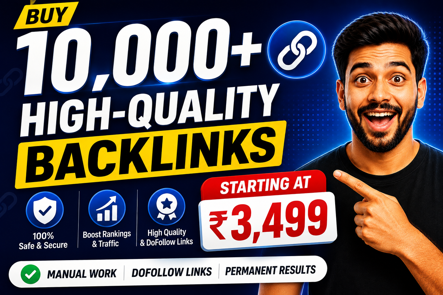 Buy 10,000+ High-Quality Backlinks Starting at ₹3,499