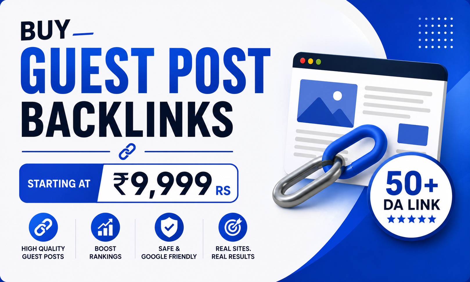Buy Guest Post Backlinks Starting At 9,999rs