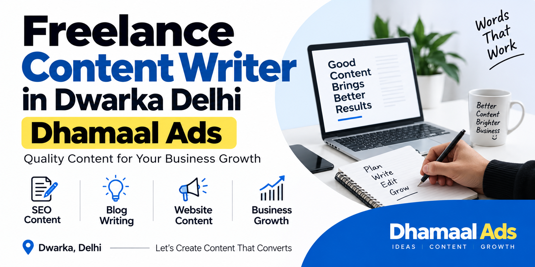 Freelance Content Writer in Dwarka Delhi