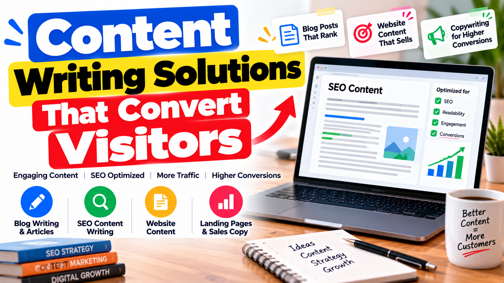 Content Writing Solutions That Convert Visitors